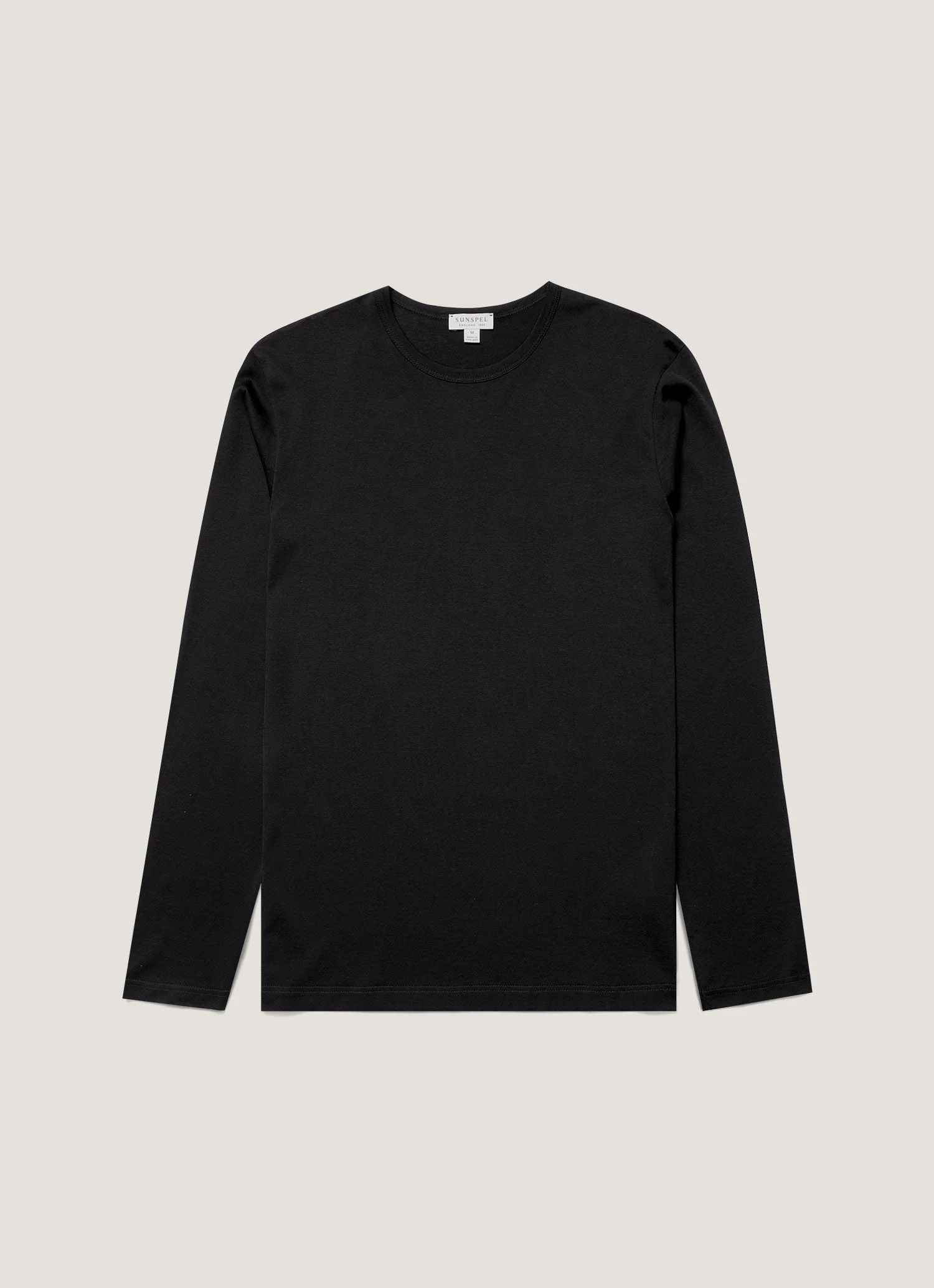 Long Sleeve Classic Black T‑shirt