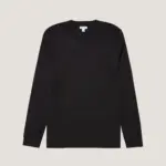 Long Sleeve Black Heavyweight T‑shirt