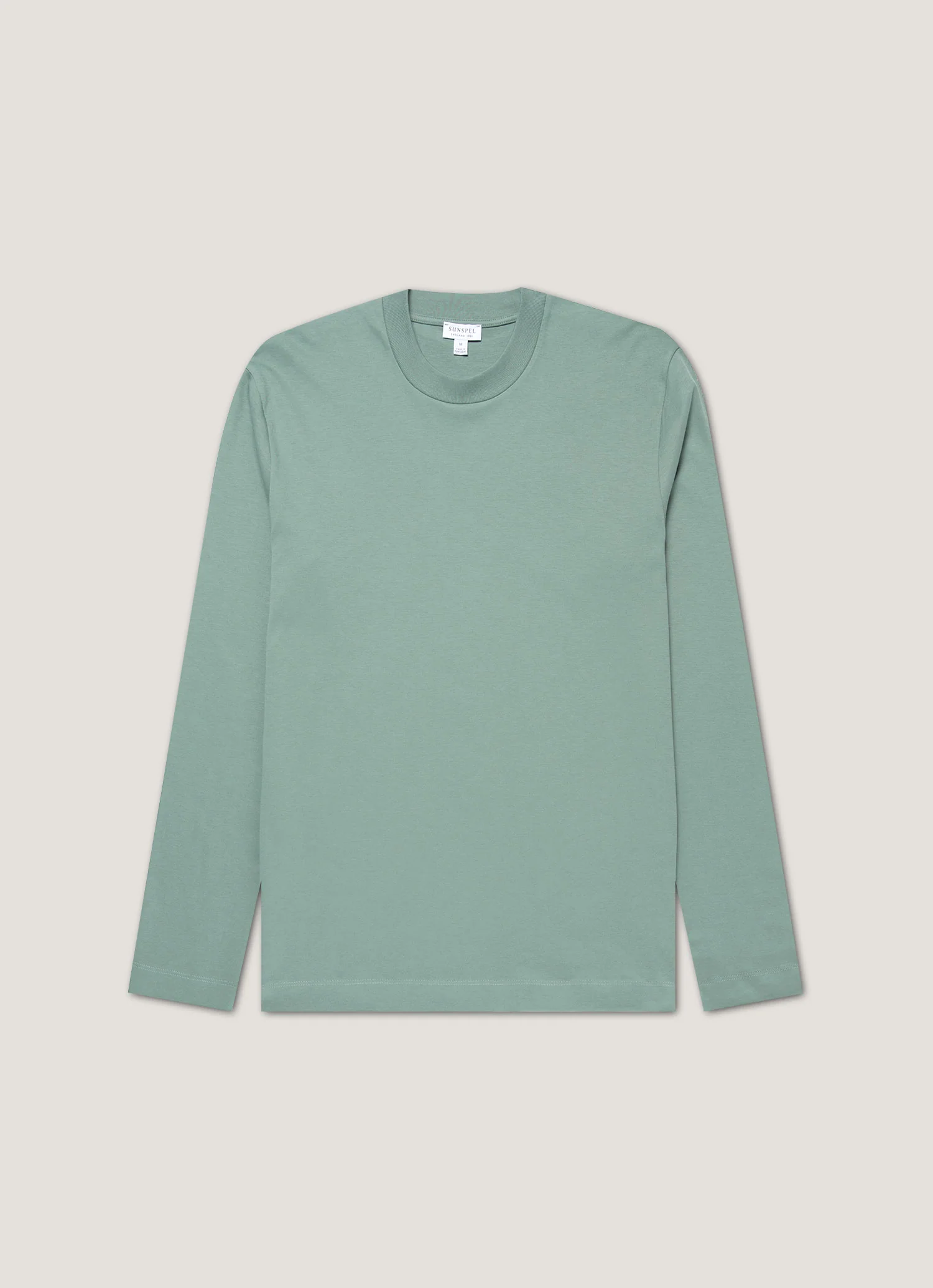 Long Sleeve Steel Green Heavyweight T‑shirt